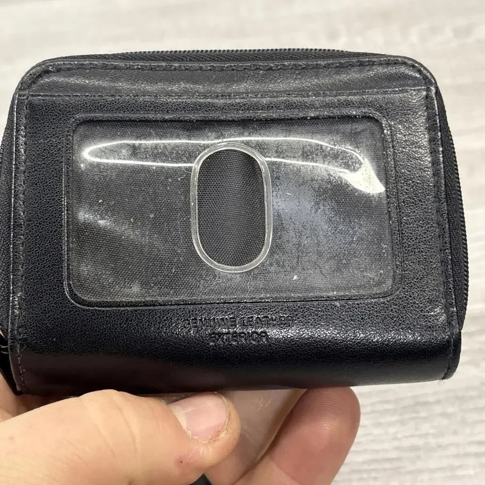 Buxton Genuine Leather Wizard Accordion Wallet Double Zip Around Coin ID NEW